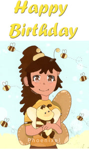 5x7" "Bee Fairy" Birthday Card